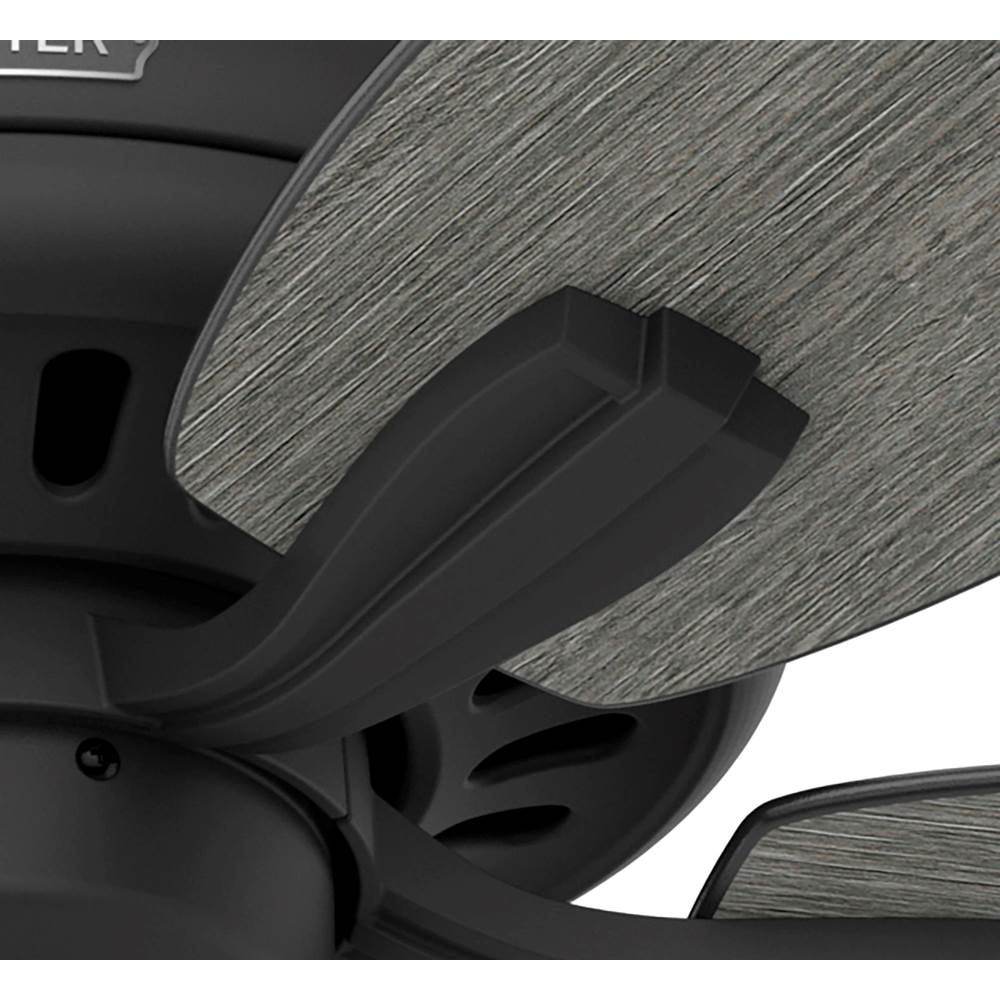 Hunter 52397 Matte Black 52 Inch Newsome Matte Black Ceiling Fan And Pull Chain Image 7