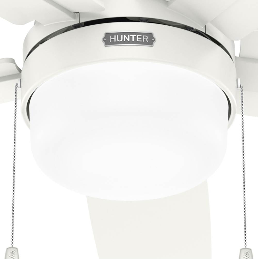 Hunter 52773 Fresh White 52 Inch Anisten Fresh White Ceiling Fan With Led Light Kit And Pull Chain Image 9