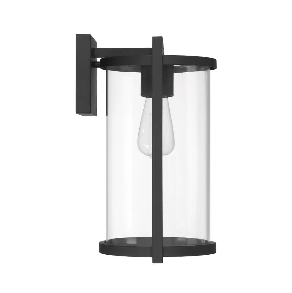 Hunter 46067 Matte Black Astwood Outdoor 1 Light Medium Wall Light Black Image 2