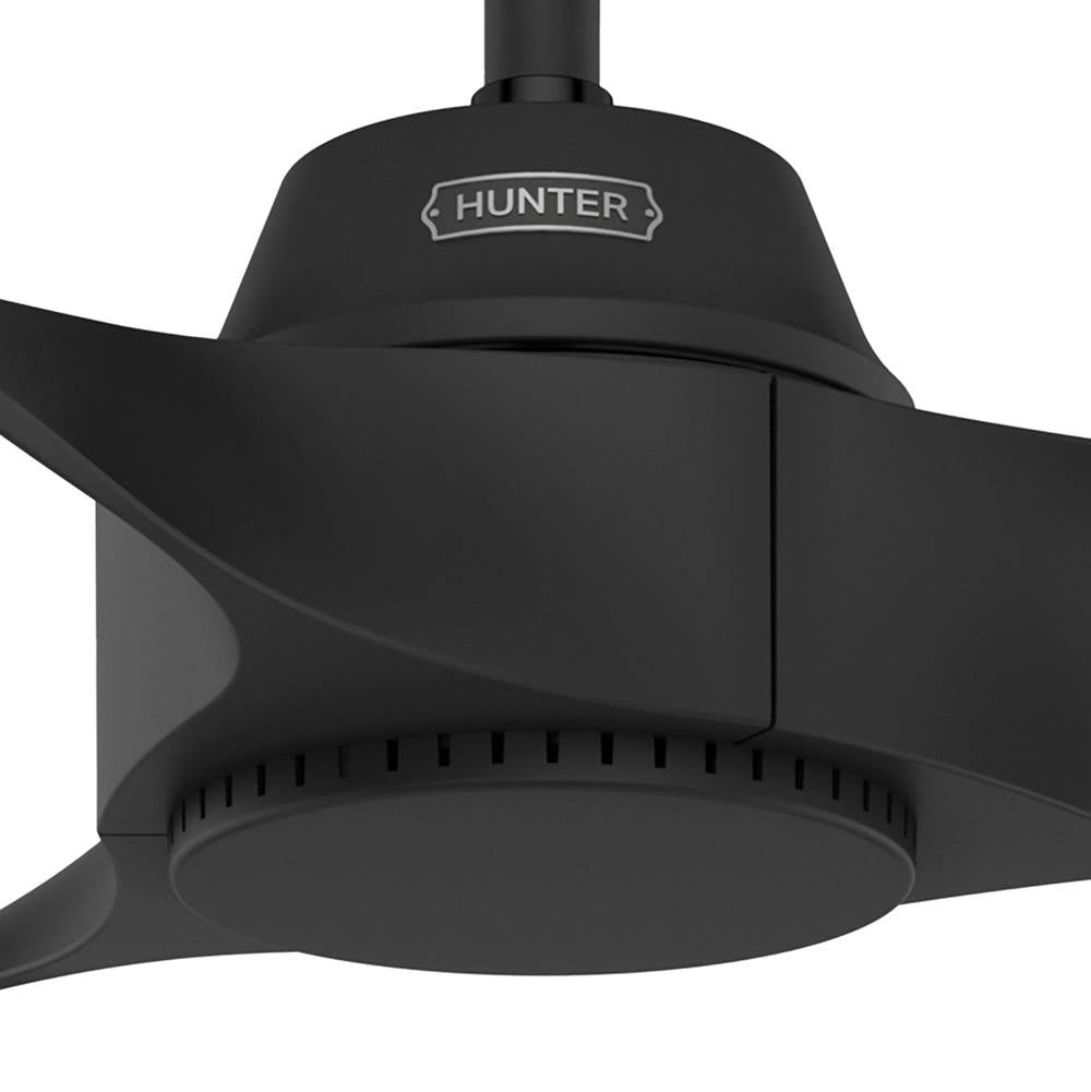 Hunter 52997 Matte Black 60 Inch Mosley Energy Star Matte Black Damp Rated Ceiling Fan And Wall Control Image 2