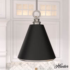 Hunter 19445  Klein 1 Light Metal Pendant 12 Inch Image 3