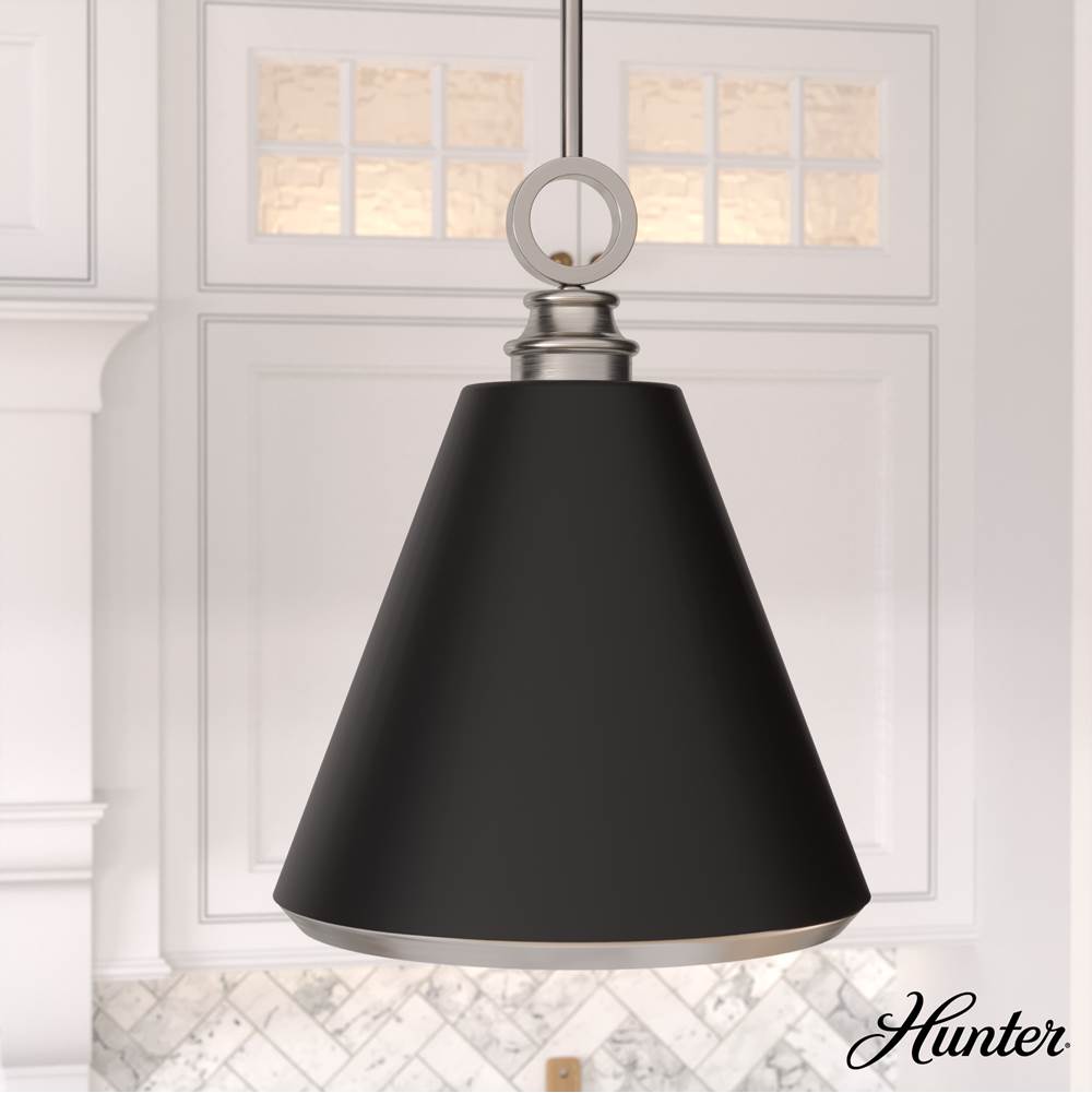 Hunter 19445  Klein 1 Light Metal Pendant 12 Inch Image 3