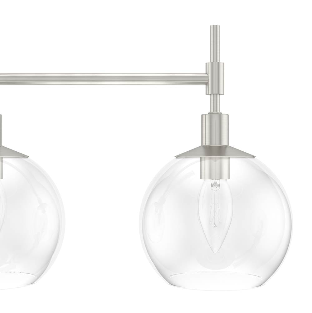 Hunter 19748 Brushed Nickel Xidane 5 Light Linear Chandelier Image 5