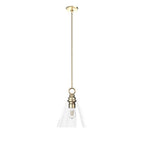Hunter 19438 Alturas Gold Hunter Klein Alturas Gold 1 Light Pendant Ceiling Light Fixture Image 1