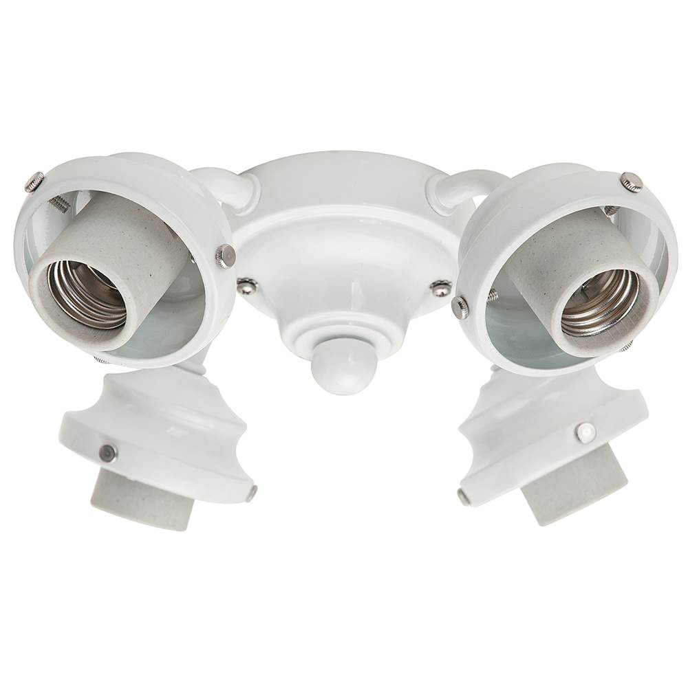 Hunter 99145 Snow White Four-light White Fitter Image 1