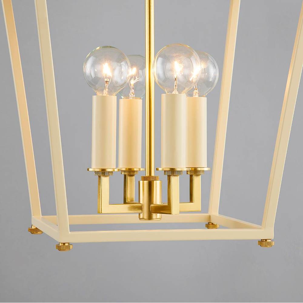 Hudson Valley Lighting 5119-AGB/SSD Aged Brass Natick Lantern Image 3