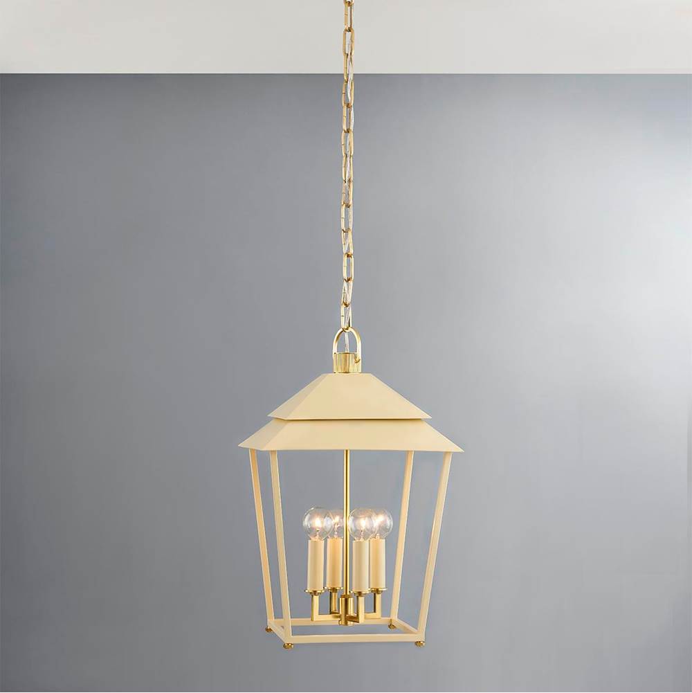 Hudson Valley Lighting 5119-AGB/SSD Aged Brass Natick Lantern Image 2