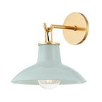 Hudson Valley Lighting 1913-AGB/CMC Aged Brass,Ceramic Moss Crackle Pottersville Wall Sconce Image 1