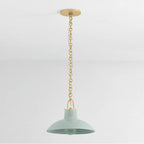 Hudson Valley Lighting 1914-AGB/CMC Aged Brass,Ceramic Moss Crackle Pottersville Pendant Image 3