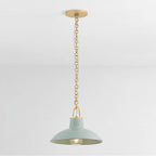 Hudson Valley Lighting 1914-AGB/CMC Aged Brass,Ceramic Moss Crackle Pottersville Pendant Image 2