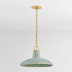 Hudson Valley Lighting 1918-AGB/CMC Aged Brass,Ceramic Moss Crackle Pottersville Pendant Image 3