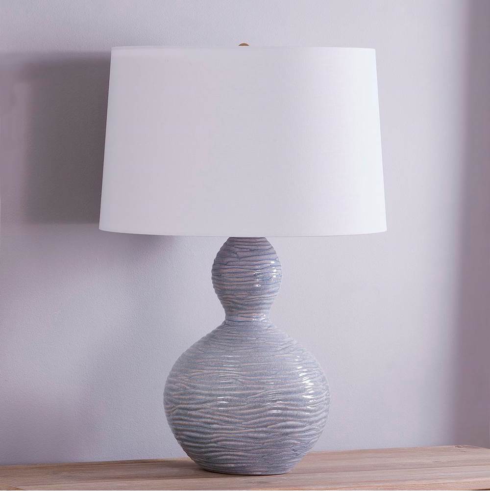 Hudson Valley Lighting L2117-AGB/CCB Aged Brass,Ceramic Crackle Black Cairns Table Lamp Image 4