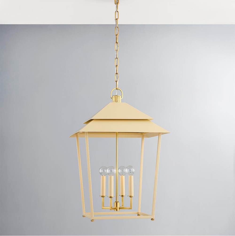 Hudson Valley Lighting 5127-AGB/SSD Aged Brass Natick Lantern Image 2