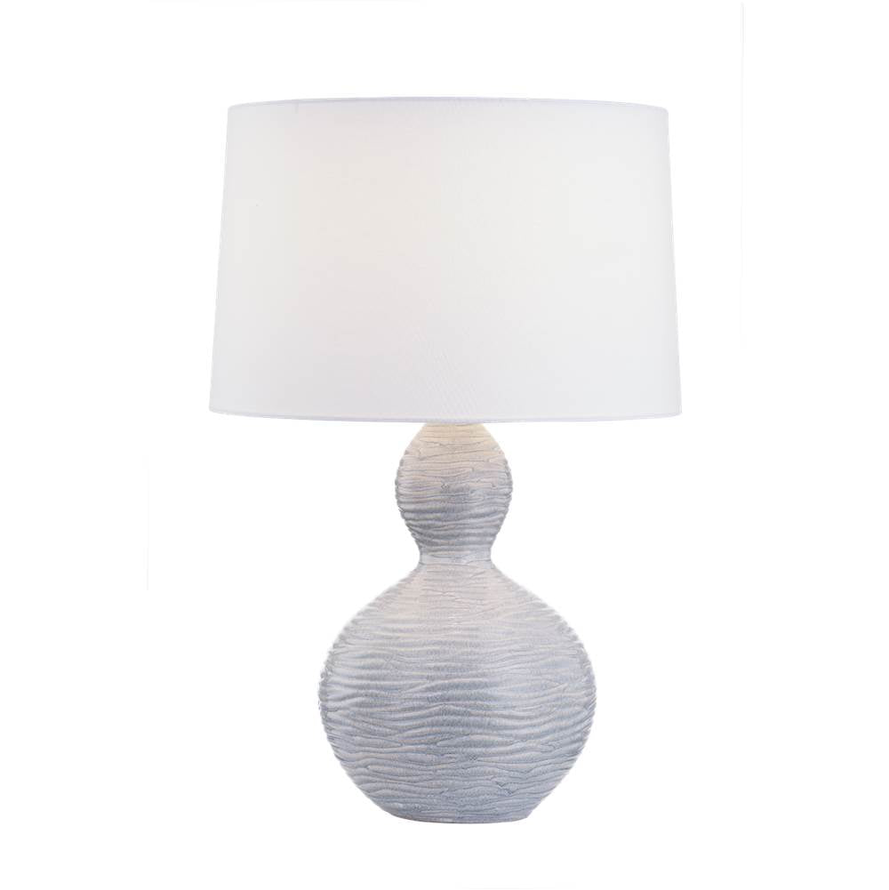 Hudson Valley Lighting L2117-AGB/CCB Aged Brass,Ceramic Crackle Black Cairns Table Lamp Image 1