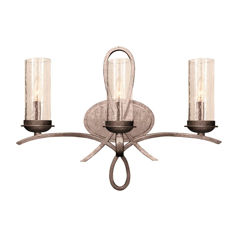 Kalco Lighting Grayson 22-in 3 Light Socket Pearl Silver Vanity Light