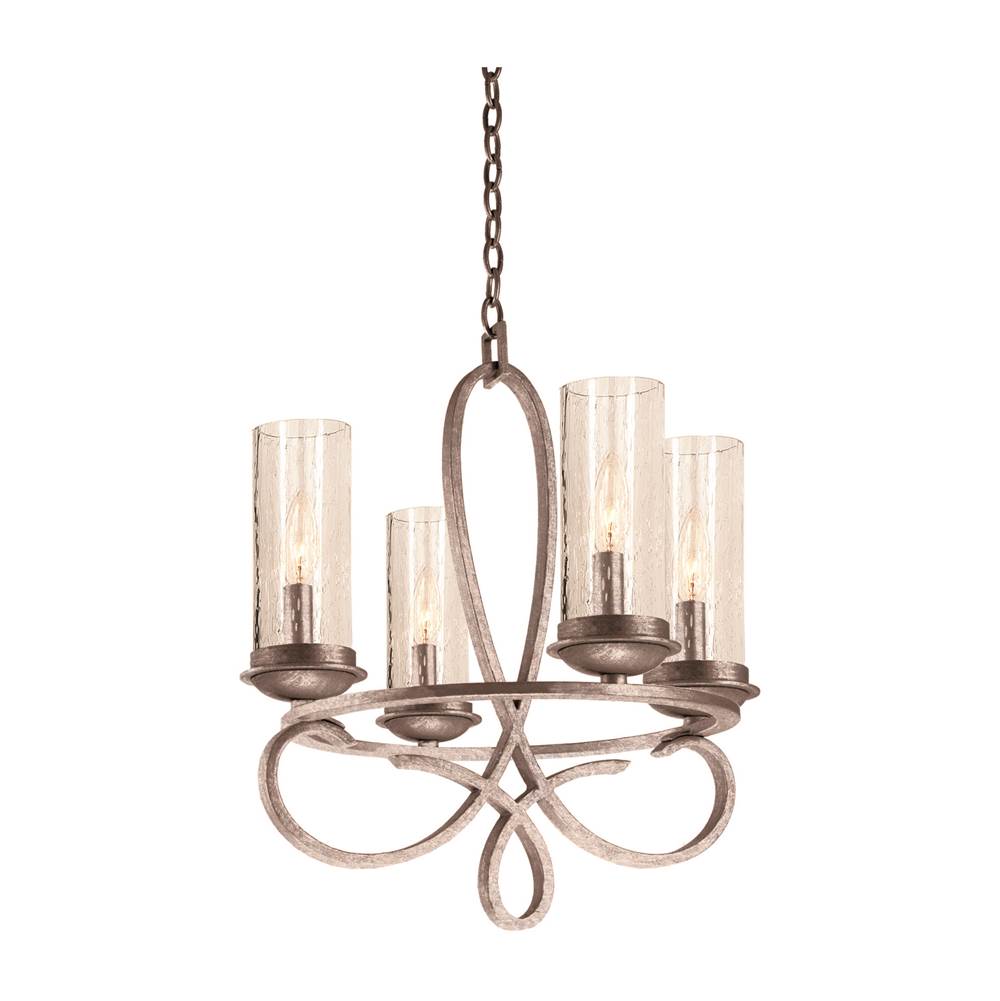Kalco Lighting Grayson 18-in 4 Light Socket Pearl Silver Chandelier