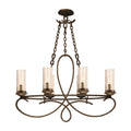 Kalco Lighting Grayson 34-in 6 Light Socket Heirloom Bronze Chandelier