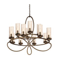 Kalco Lighting Grayson 31.9-in 12 Light Socket Heirloom Bronze Chandelier