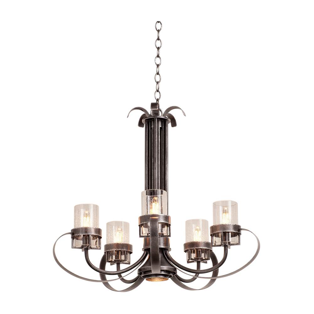 Kalco Lighting Bexley 28-in 5 Light Socket Vintage Iron Chandelier