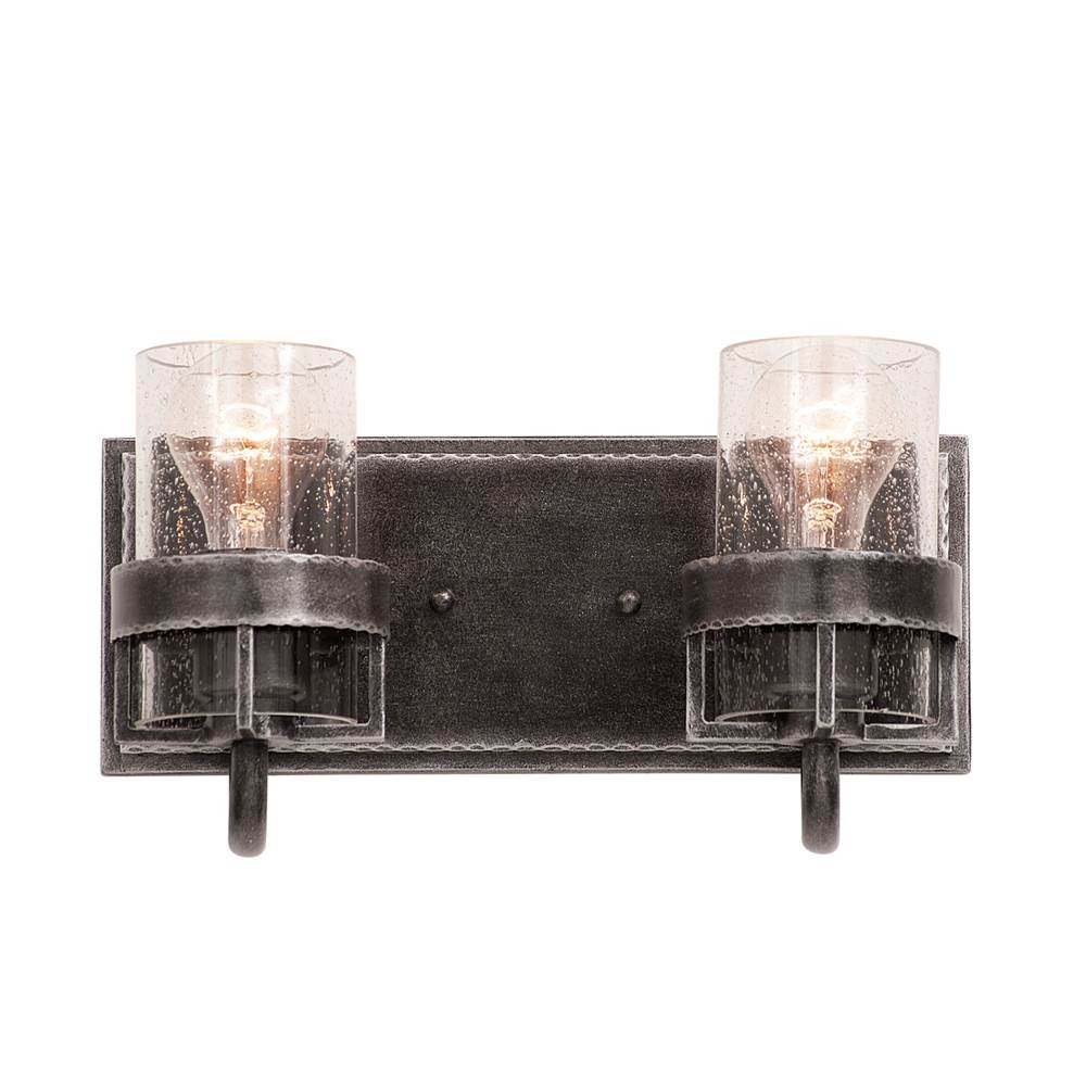 Kalco Lighting Bexley 12-in 2 Light Socket Vintage Iron Bath Wall Sconce