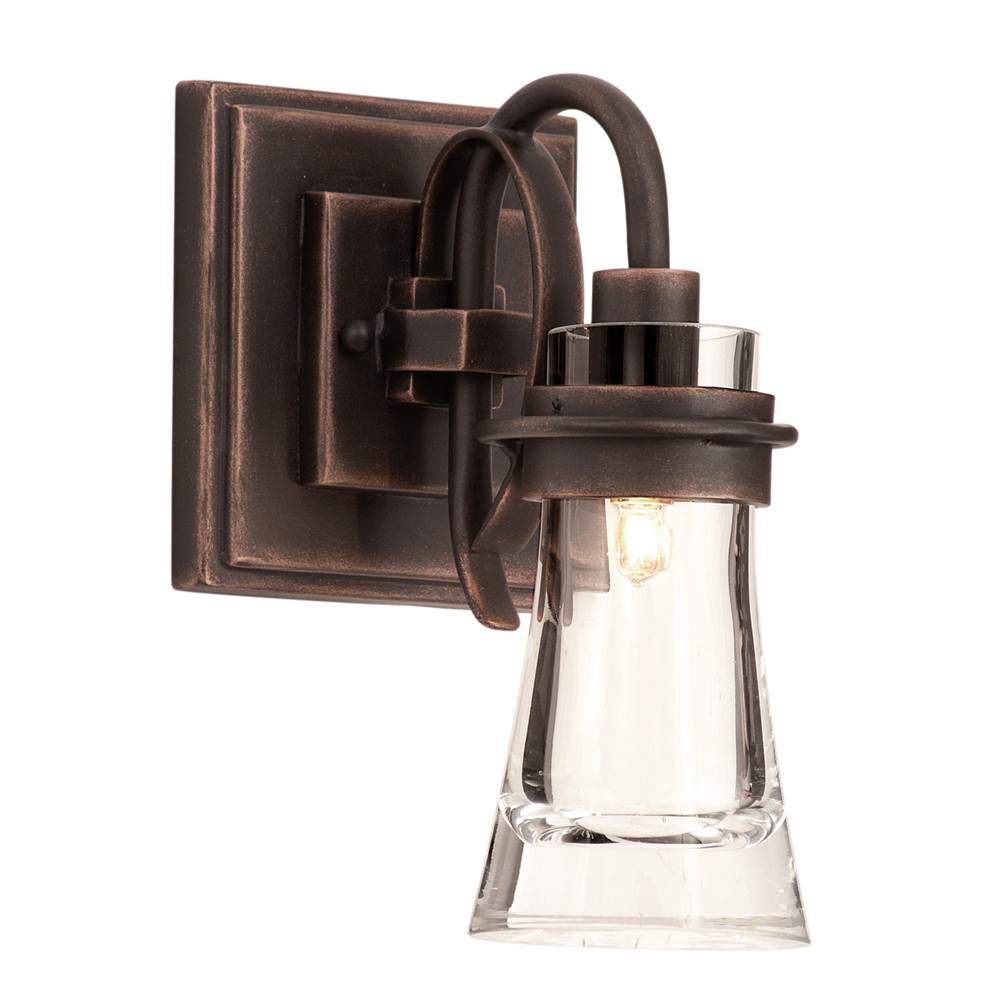 Kalco Lighting Dover 10.5-in 1 Light Socket Antique Copper Wall Sconce
