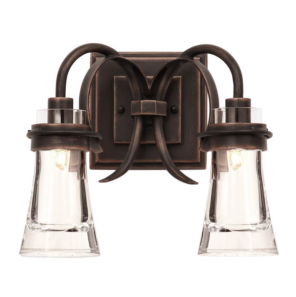 Kalco Lighting Dover 10.5-in 2 Light Socket Antique Copper Wall Sconce