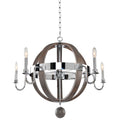Kalco Lighting Sharlow 31.5-in 5 Light Socket Polished Chrome Chandelier