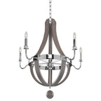 Kalco Lighting 300482CH Polished Chrome Sharlow 31.5-in 5 Light Socket Polished Chrome Chandelier Image 1