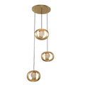 Kalco Lighting Calistoga 25-in 3 Light Socket Gold Leaf Multi-pendant