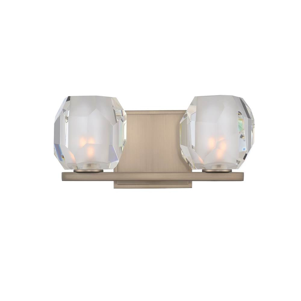 Kalco Lighting Regent 11-in 2 Light Socket Satin Nickel Bath Wall Sconce