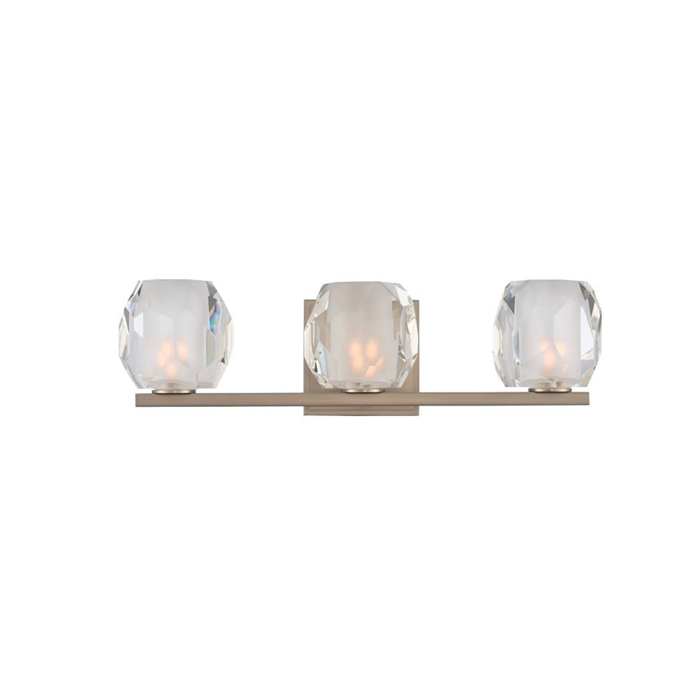 Kalco Lighting Regent 18-in 3 Light Socket Satin Nickel Vanity Light