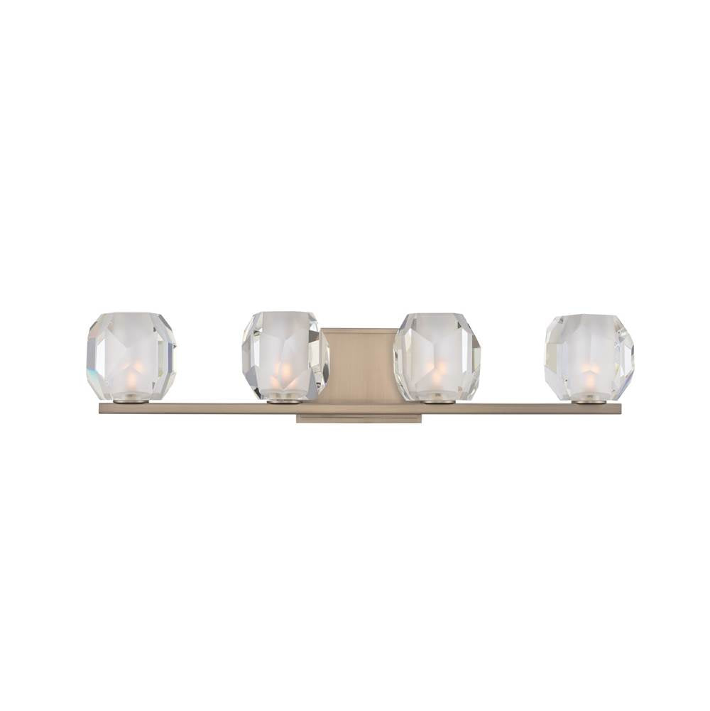 Kalco Lighting Regent 25-in 4 Light Socket Satin Nickel Vanity Light