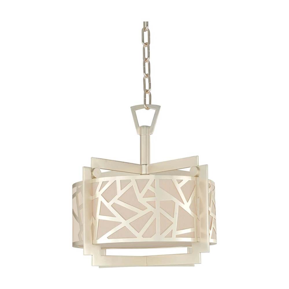 Kalco Lighting Miramar 16-in 3 Light Socket Rose Silver Semi-flush Mount