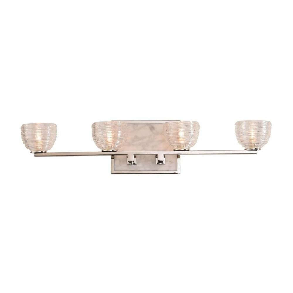 Kalco Lighting Bianco 24-in 4 Light Socket Polished Nickel Vanity Light