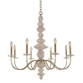 Kalco Lighting Carrara 34-in 8 Light Socket Champagne Gold Chandelier