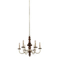 Kalco Lighting Lassen 26-in 6 Light Socket Champagne Gold Chandelier