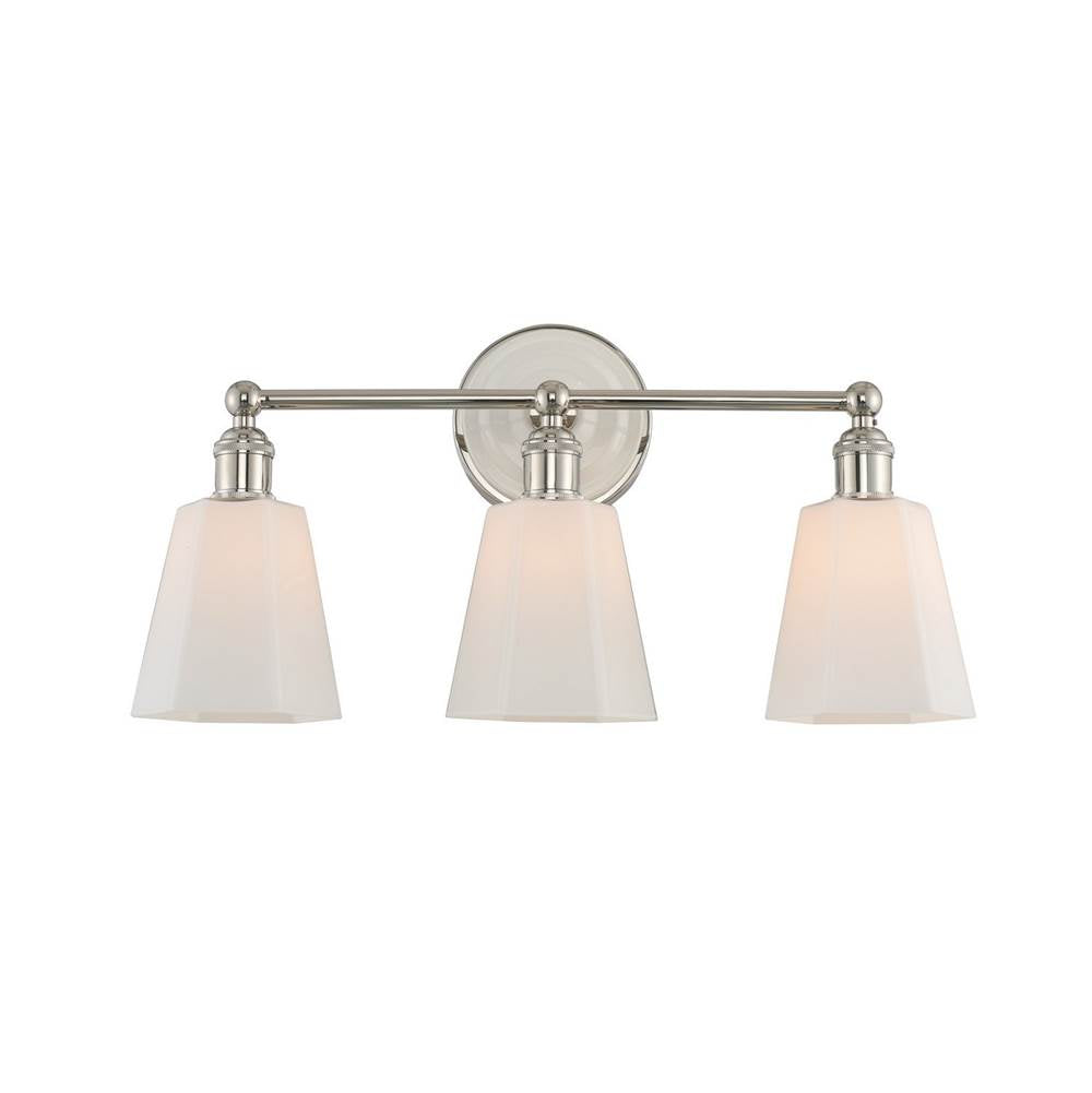Kalco Lighting Greenwich 20-in 3 Light Socket Polished Nickel Vanity Light