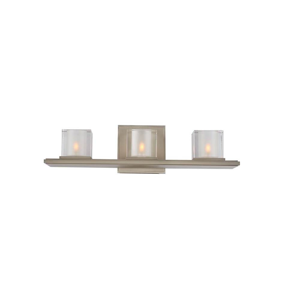 Kalco Lighting Naples 19.5-in 3 Light Socket Satin Nickel Vanity Light