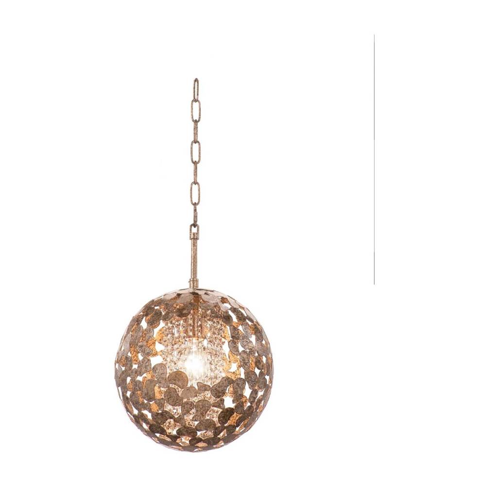 Kalco Lighting 306911AF Antique Silver Leaf Belladonna 12-in 1 Light Socket Antique Silver Leaf Pendant Image 1
