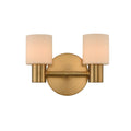 Kalco Lighting Harlowe 11-in 2 Light Socket Winter Brass Bath Wall Sconce