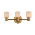 Kalco Lighting Harlowe 19-in 3 Light Socket Winter Brass Vanity Light
