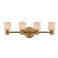 Kalco Lighting Harlowe 26-in 4 Light Socket Winter Brass Vanity Light