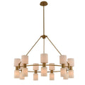 Kalco Lighting Harlowe 40-in 18 Light Socket Winter Brass Chandelier