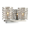 Kalco Lighting Bridgeport 9.5-in 2 Light Socket Polished Stainless Steel Bath Wall Sconce