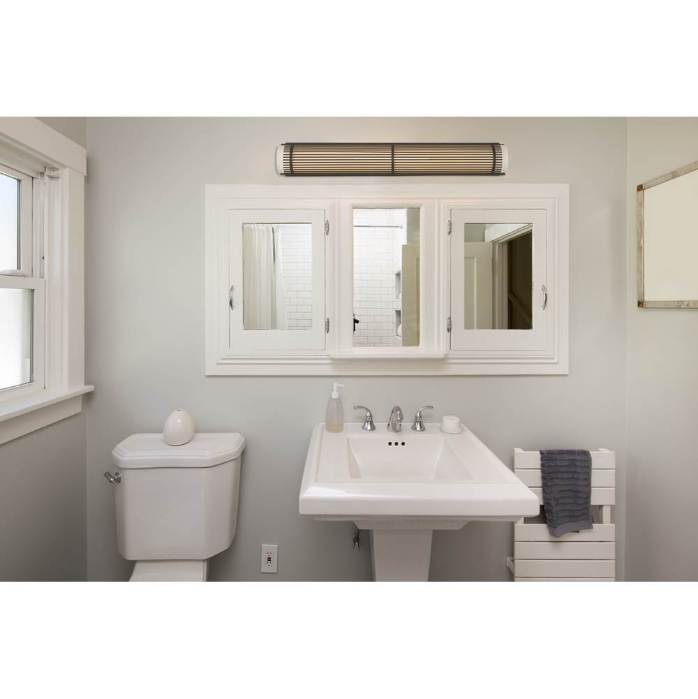 Kalco Lighting Edgewater 34-in 1 Light Led Vintage Pearlized Brass Vanity Light