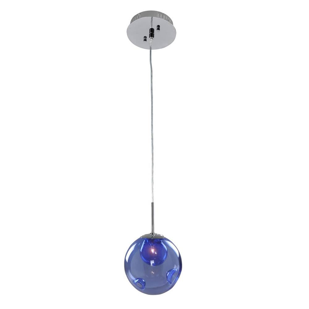 Kalco Lighting Meteor 6-in 1 Light Socket Polished Chrome Pendant