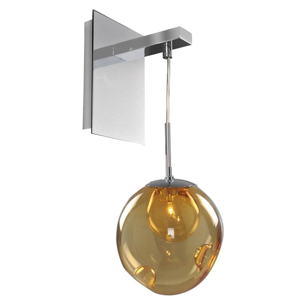 Kalco Lighting Meteor 17-in 1 Light Socket Polished Chrome Wall Sconce