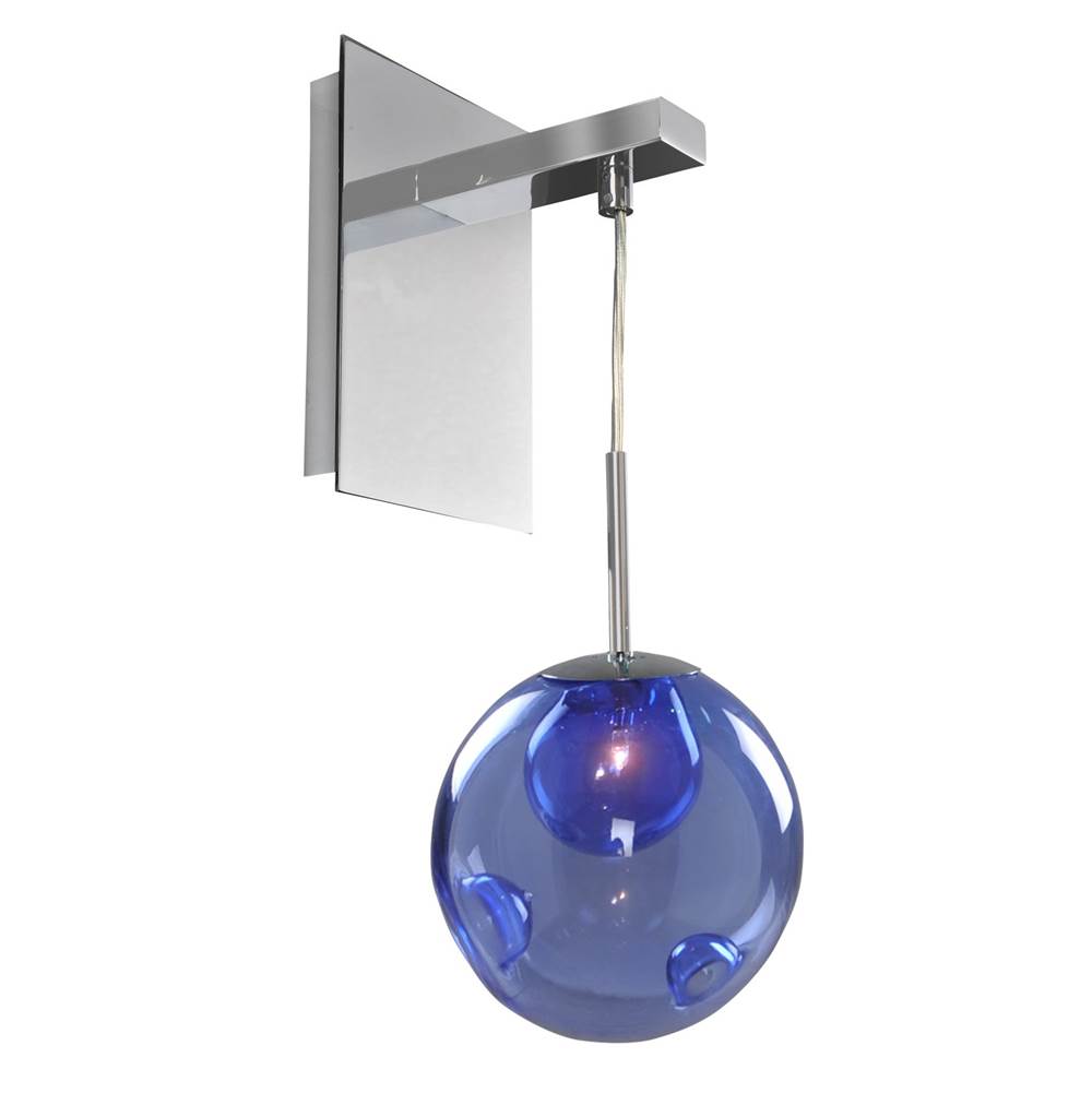 Kalco Lighting Meteor 17-in 1 Light Socket Polished Chrome Wall Sconce