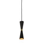 Kalco Lighting Milo 5-in 1 Light Socket Matte Black W/ Vintage Brass Pendant