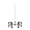 Kalco Lighting 310471BVB Matte Black With Vintage Brass Milo 35-in 12 Light Socket Matte Black W/ Vintage Brass Chandelier Image 1